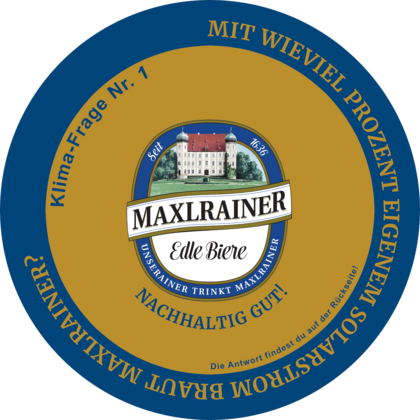 Klima-Bierdeckel Frage Nr 1 - Mit wieviel Prozent eigener Solarenergie braut Maxlrainer?